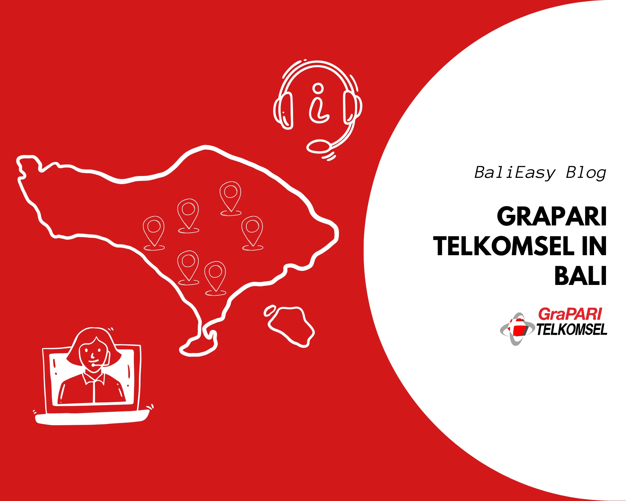 Grapari Telkomsel locations in Bali